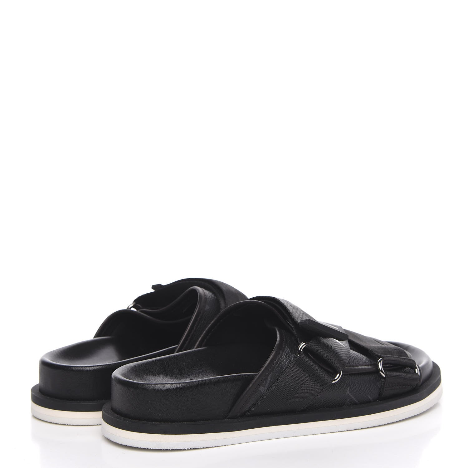 Louis Vuitton Monogram Eclipse Mens Honolulu Mules 5 Black 4 of 7
