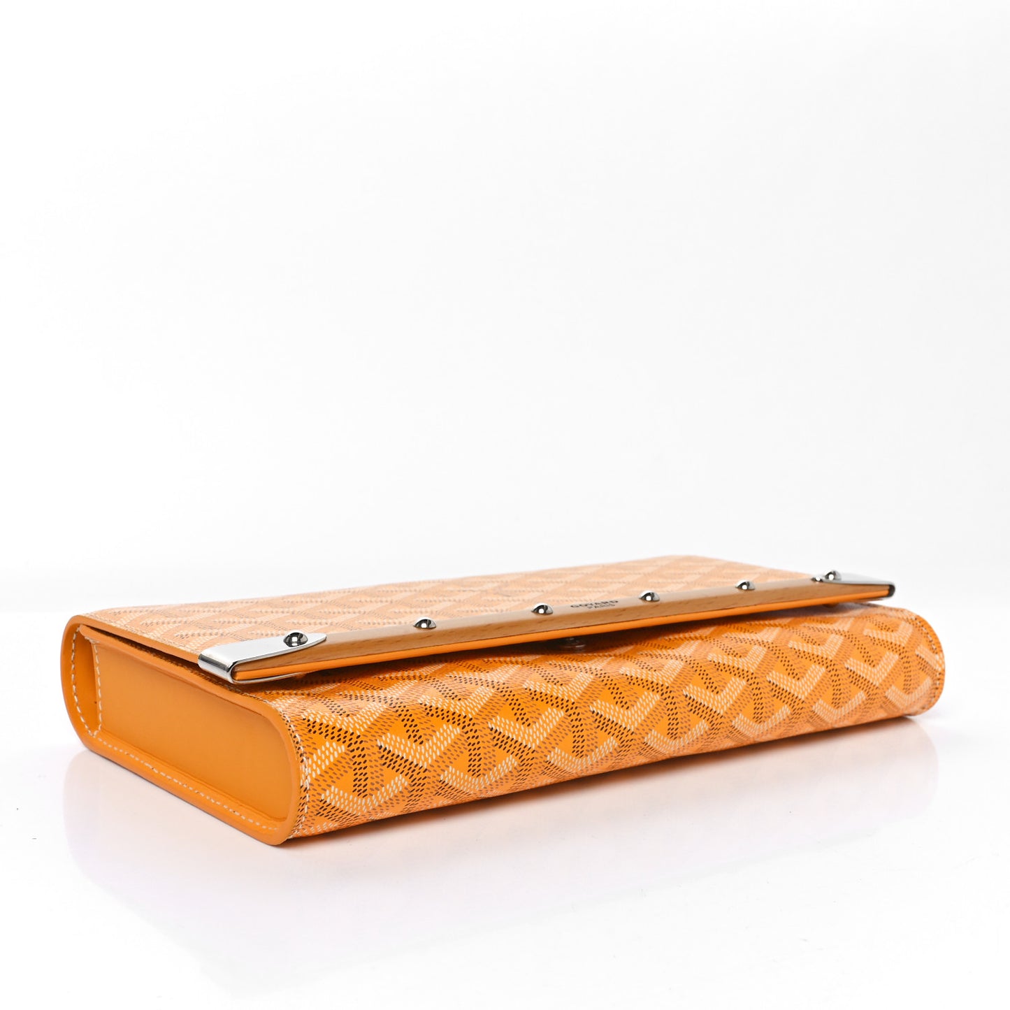 Goyardine Monte Carlo Bois Clutch With Strap Yellow