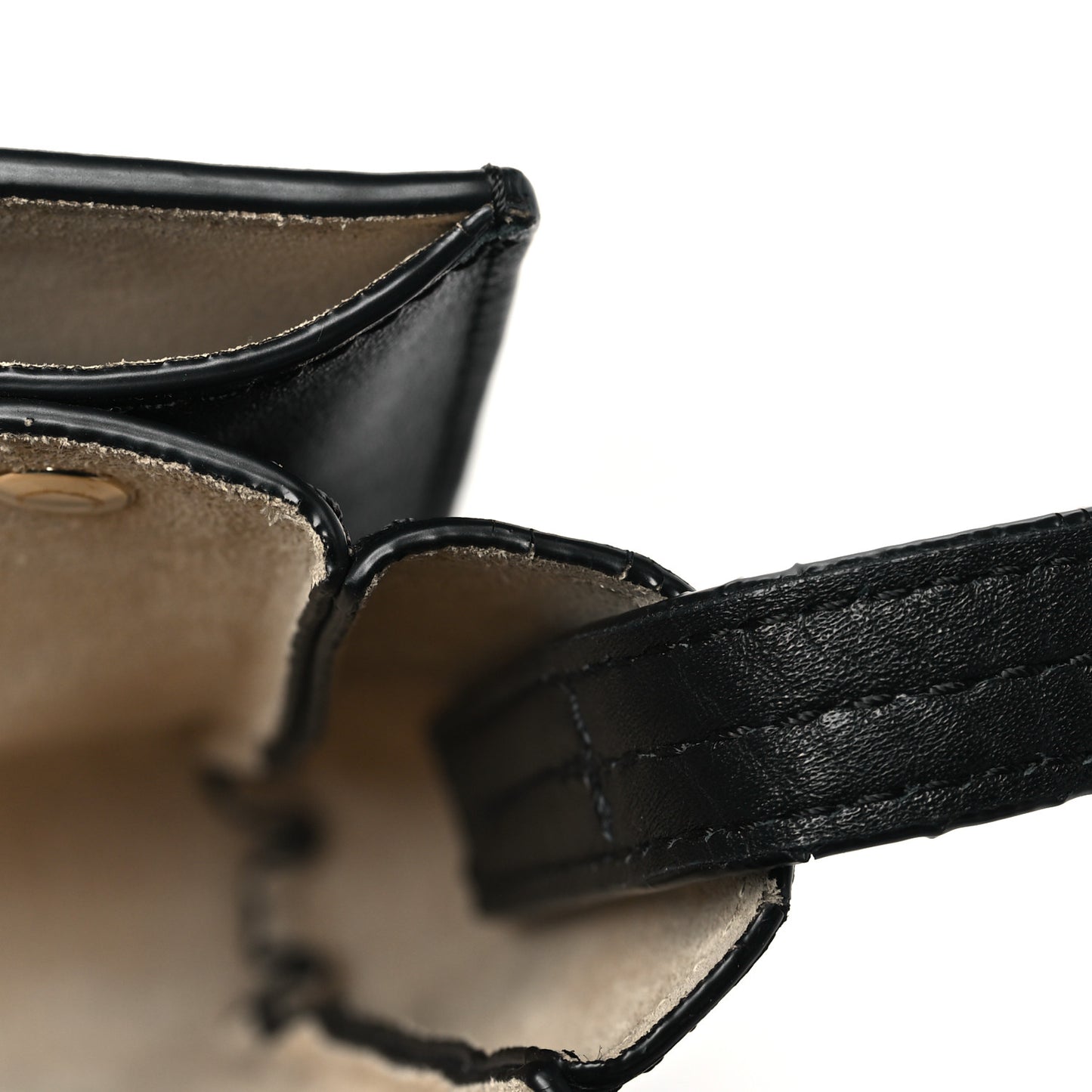 Suede Calfskin Small Faye Shoulder Bag Black