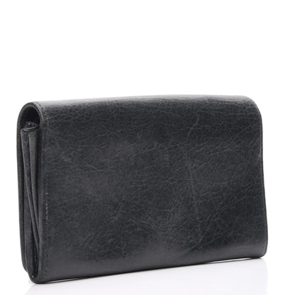 Balenciaga Agneau Giant 12 Rose Gold Hardware Money Wallet Anthracite 3 of 7