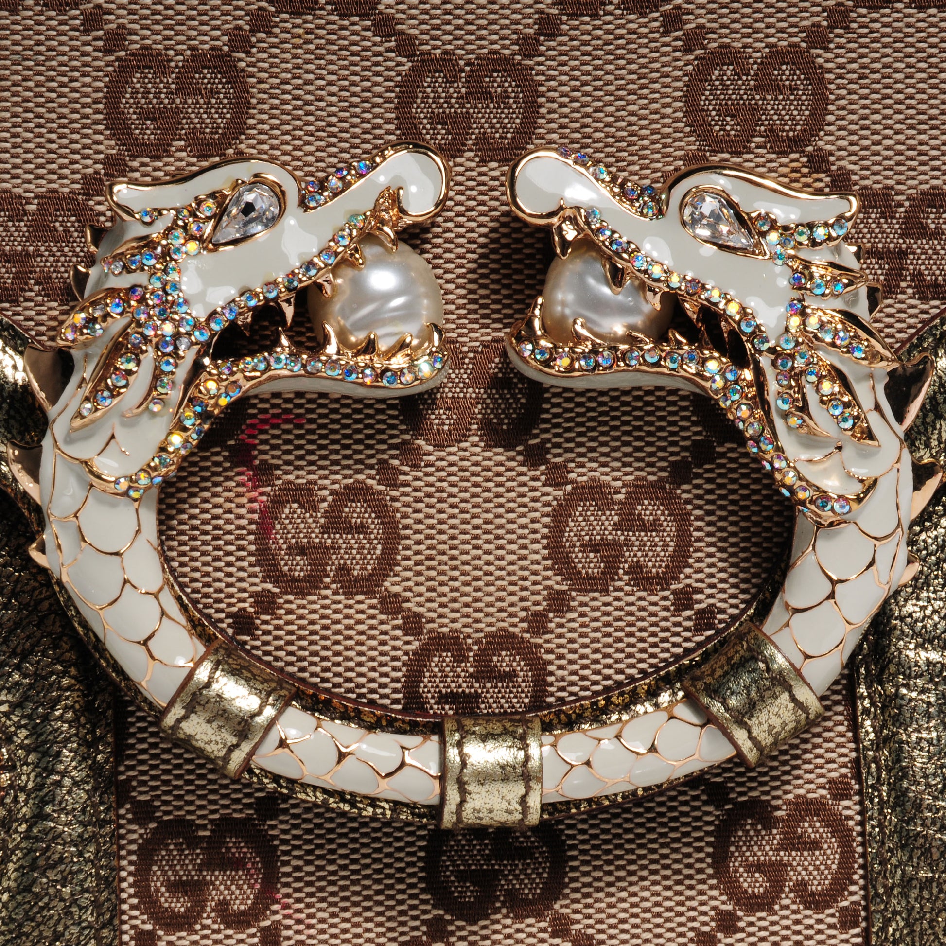Gucci Monogram Tom Ford Jeweled Dragon Bag 8 of 8