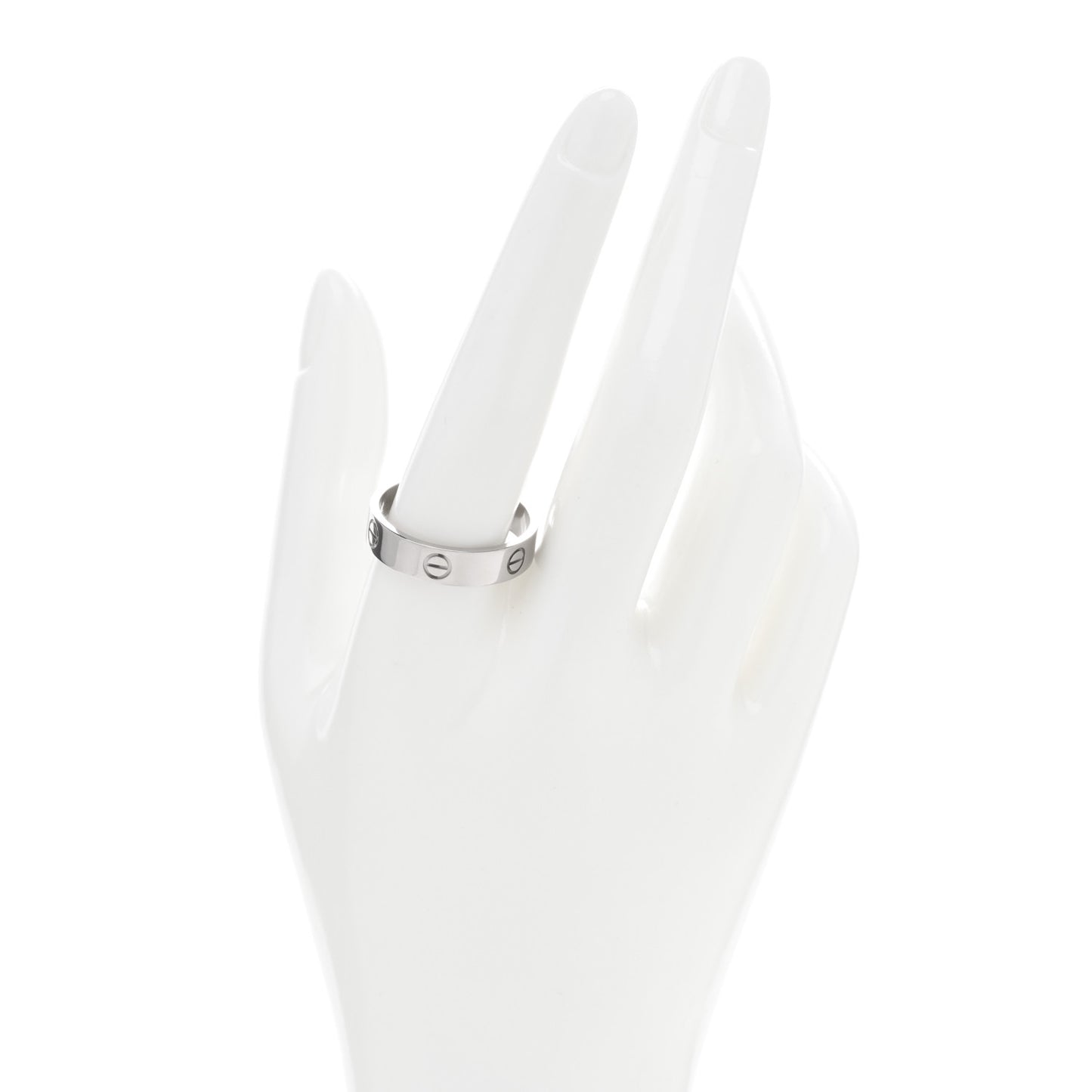 18K White Gold 5.5mm LOVE Ring 66 11.5