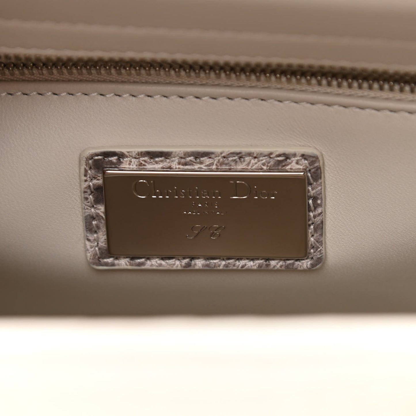 Niloticus Crocodile Himalaya Crystal Medium Lady Dior White