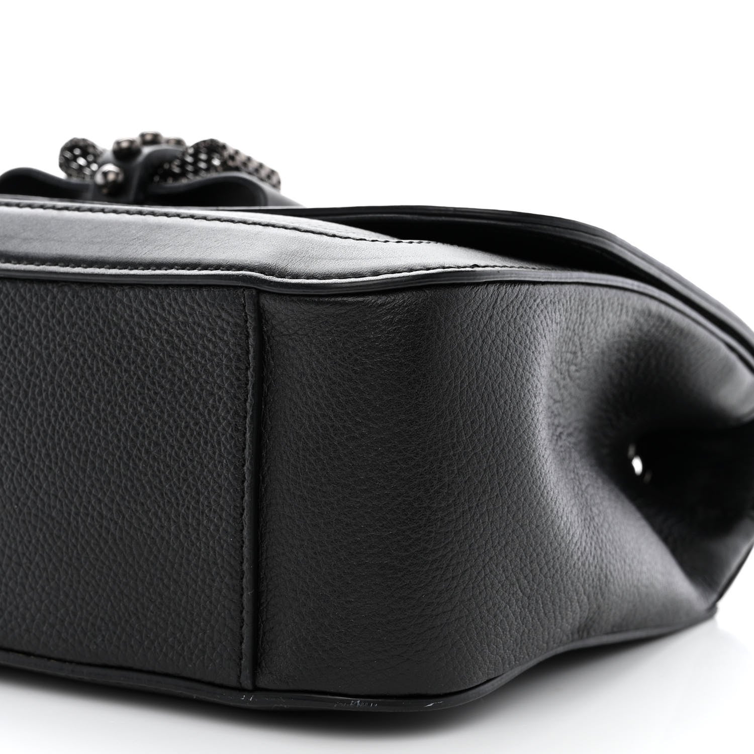 Christian Louboutin Calfskin Small Sweet Charity NV Shoulder Bag Black 10 of 10