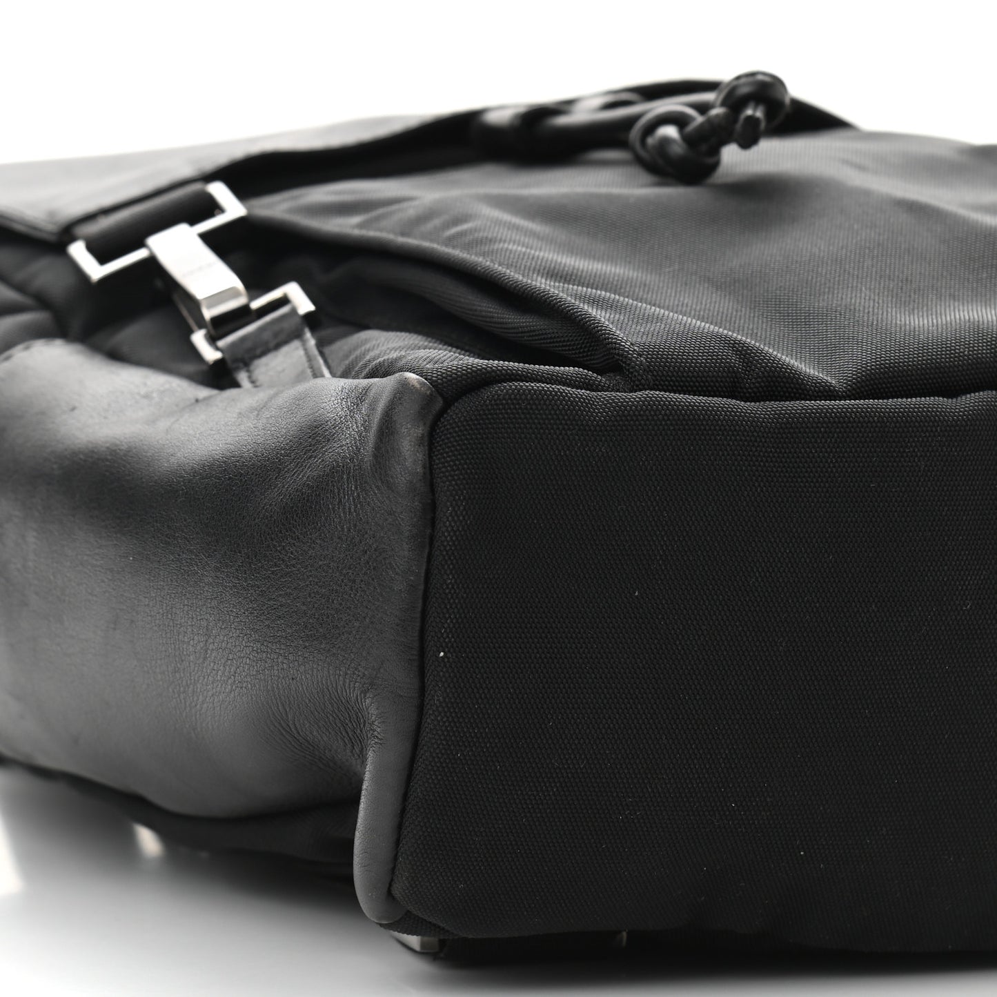 Calfskin Canvas Backpack Black