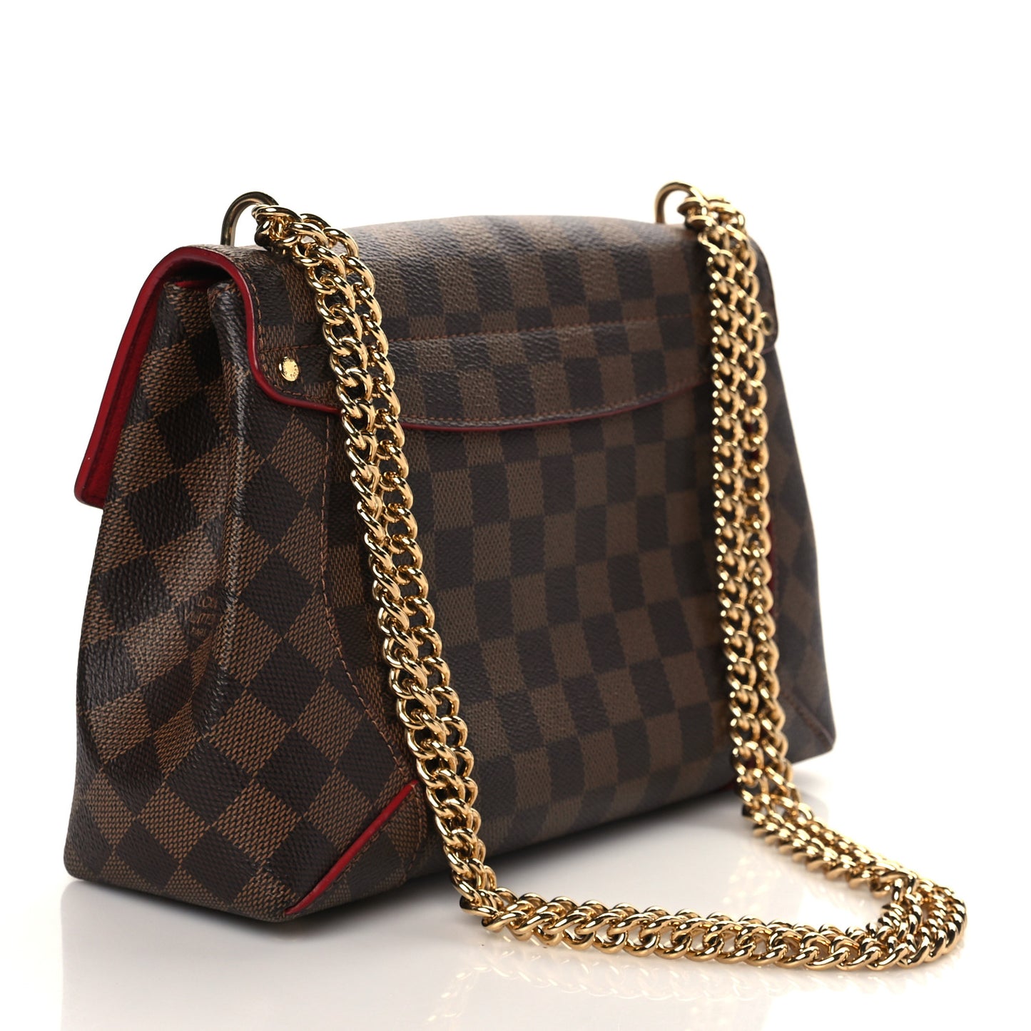 Damier Ebene Caissa Clutch Cherry