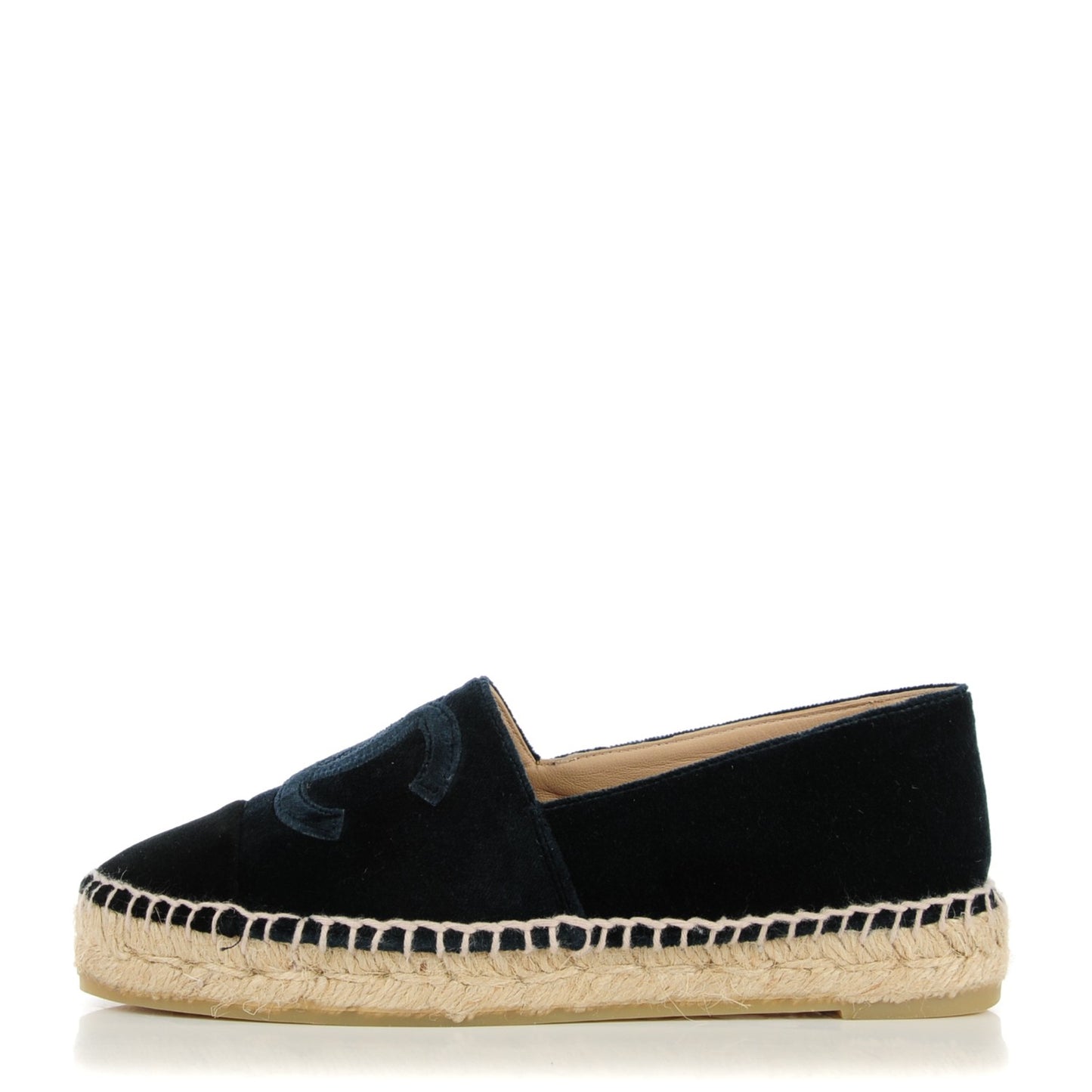 Velvet CC Espadrilles 35 Navy Black