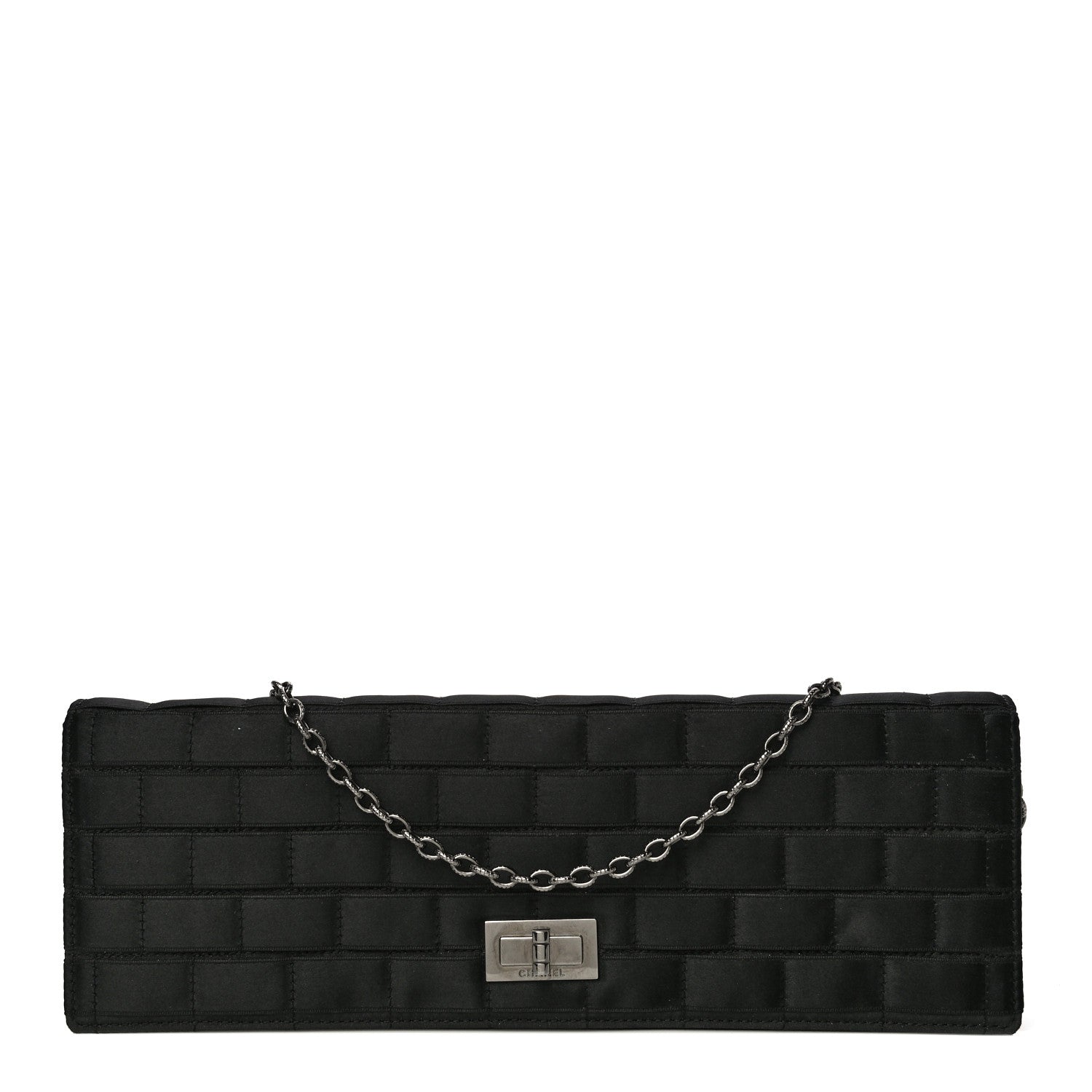 Chanel Satin Ribbon Evening Clutch Black 1 of 13