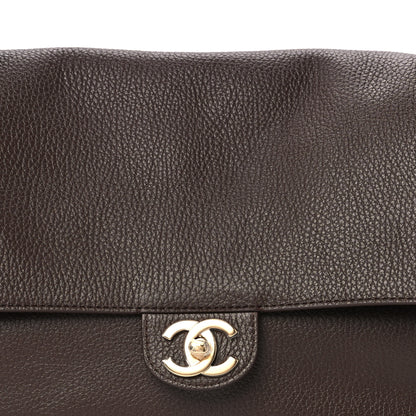 Chanel Grained Calfskin Small Souplissimo Maxi Flap Dark Brown 8 of 11