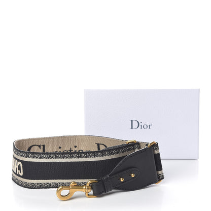 Christian Dior Canvas Embroidered Shoulder Strap Blue 6 of 6