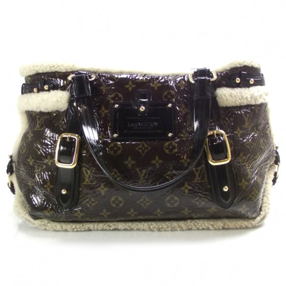 Louis Vuitton Patent Monogram Shearling Sac Thunder 1 of 13