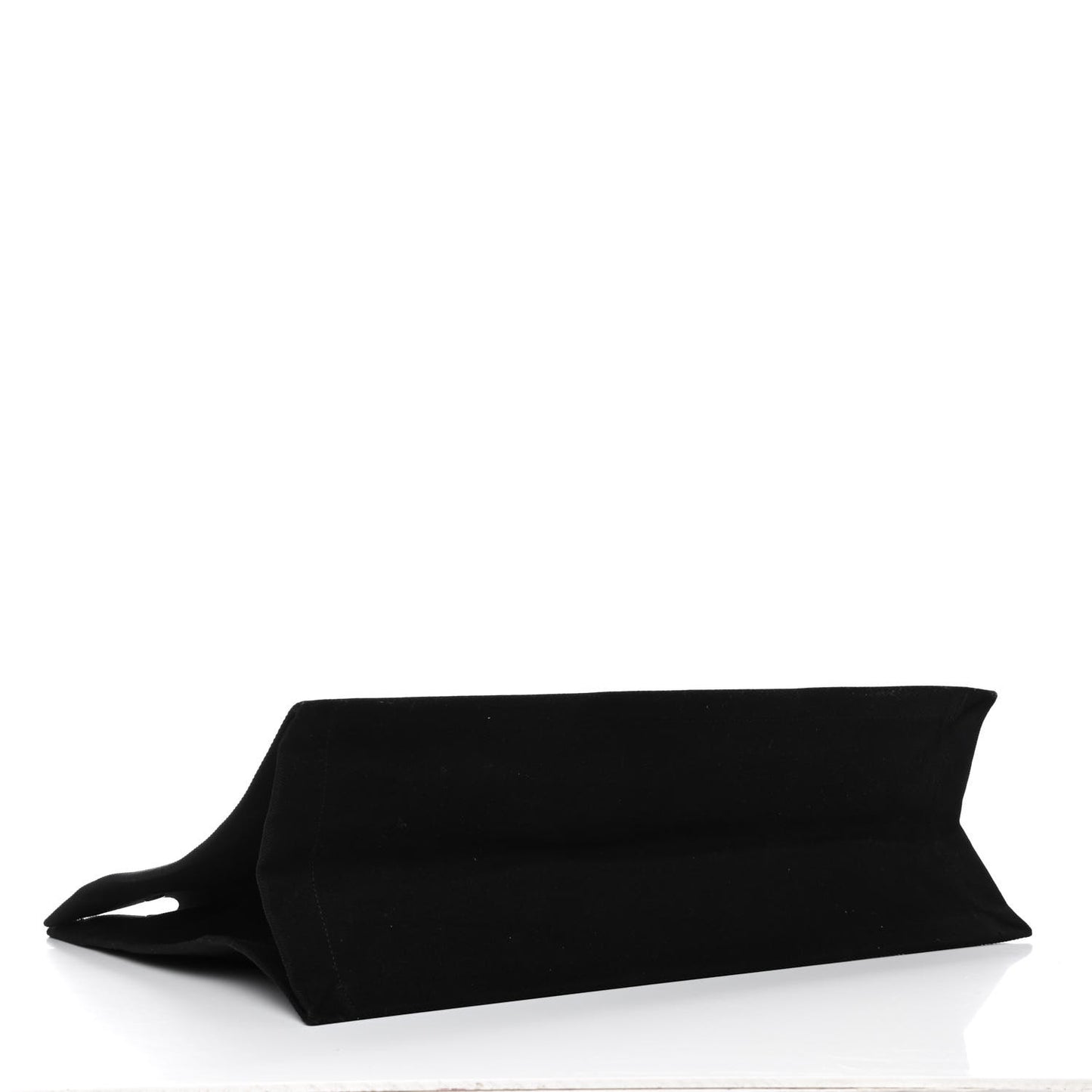 Linen Calfskin Rive Gauche Tote Black