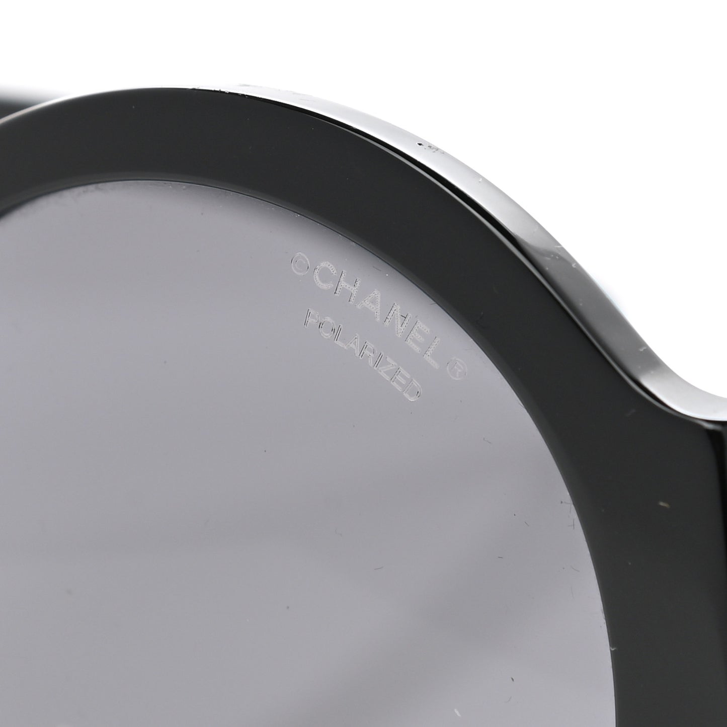 Acetate Polarized Round Sunglasses 5410 Black