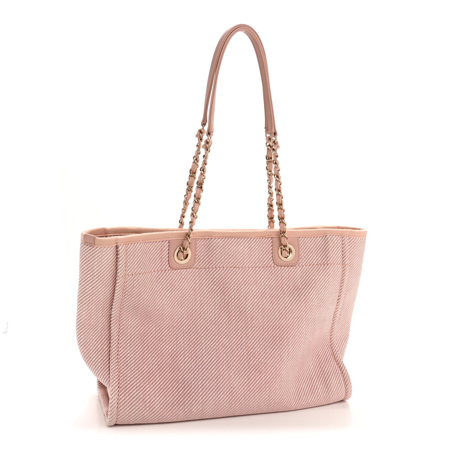 Chanel Mixed Fibers Calfskin Small Deauville Tote Rose Pink 3 of 12