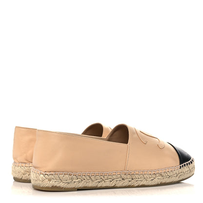 Chanel Lambskin CC Espadrilles 41 Beige Black 4 of 9