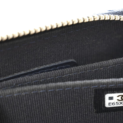 Chanel Caviar Enamel Coco Casino Quilted Zip Coin Purse Navy Blue 7 of 9