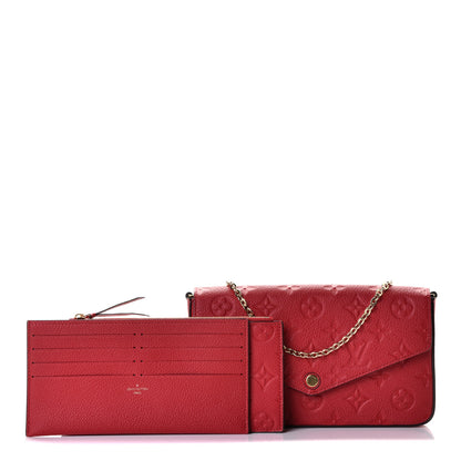 Louis Vuitton Empreinte Pochette Felicie Chain Wallet Scarlet 1 of 5
