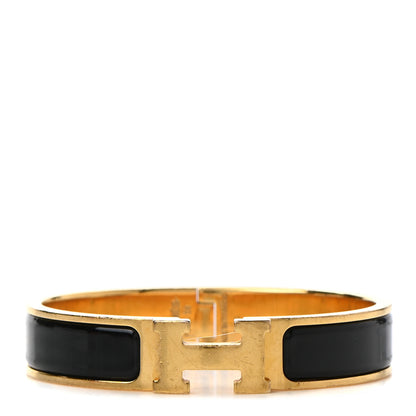 Hermes Enamel Narrow Clic Clac H Bracelet PM Black 1 of 6