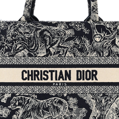 Christian Dior Canvas Embroidered Small Dioriviera Toile De Jouy Book Tote Blue 8 of 10