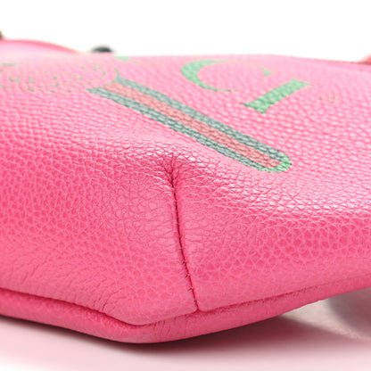 Gucci Grained Calfskin Small Logo Belt Bag Box Pink Green 10 of 11