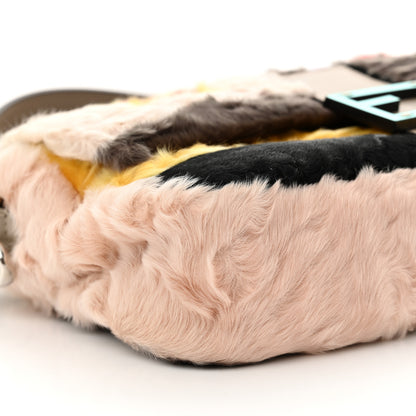 Fendi Astrakhan Fur Geometric Print Re-Edition Baguette Multicolor Tortora 9 of 12