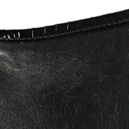 Saint Laurent Patent Crocodile Embossed Lambskin Monogram Medium Niki Chain Satchel Black 16 of 19