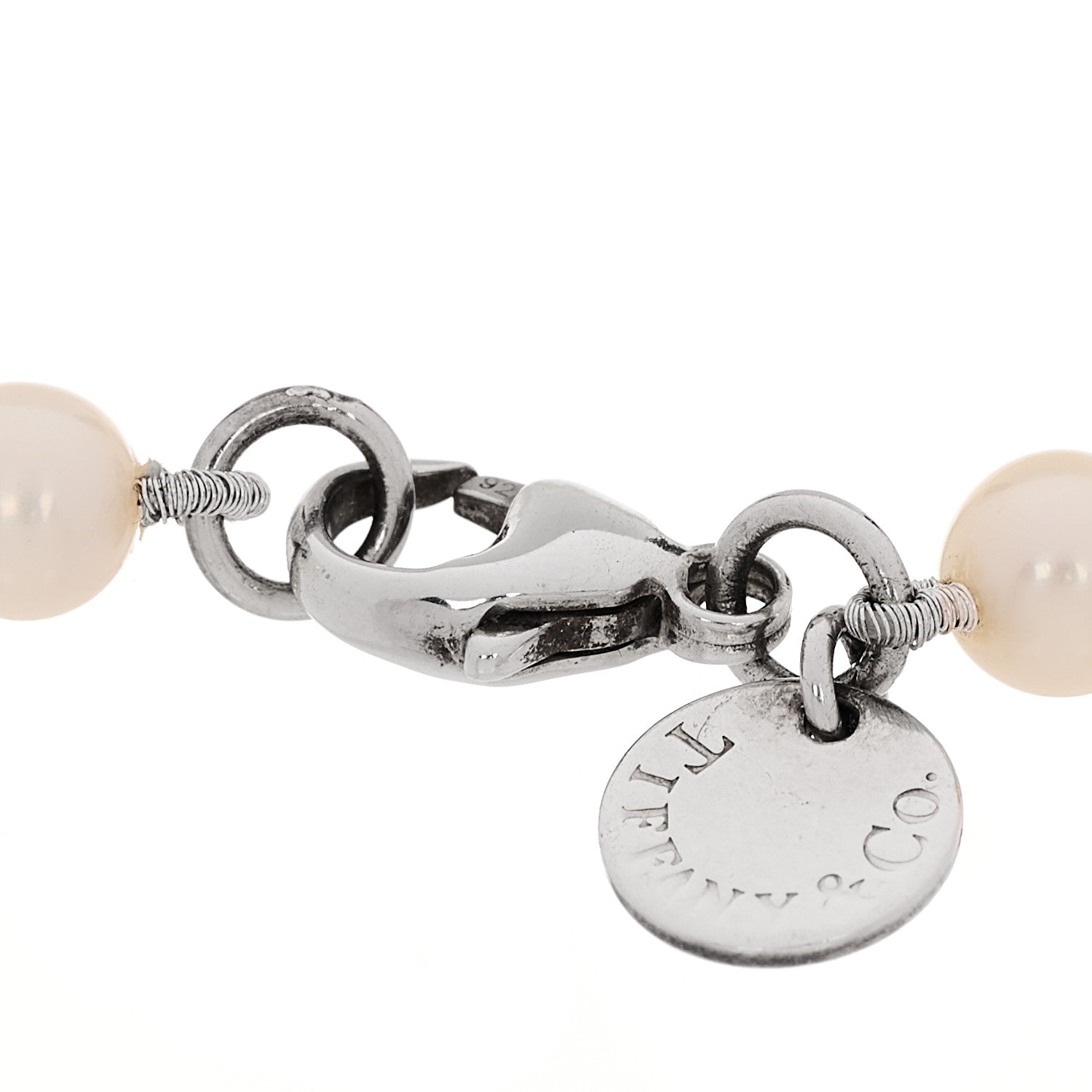 Tiffany Sterling Silver Cultured Pearl Ziegfeld Bracelet 5 of 5