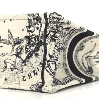Christian Dior Canvas Embroidered Small Zodiac Toile De Jouy Book Tote Latte 10 of 10