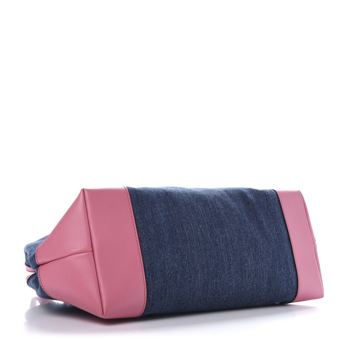 Denim Calfskin Denim Tote Pink