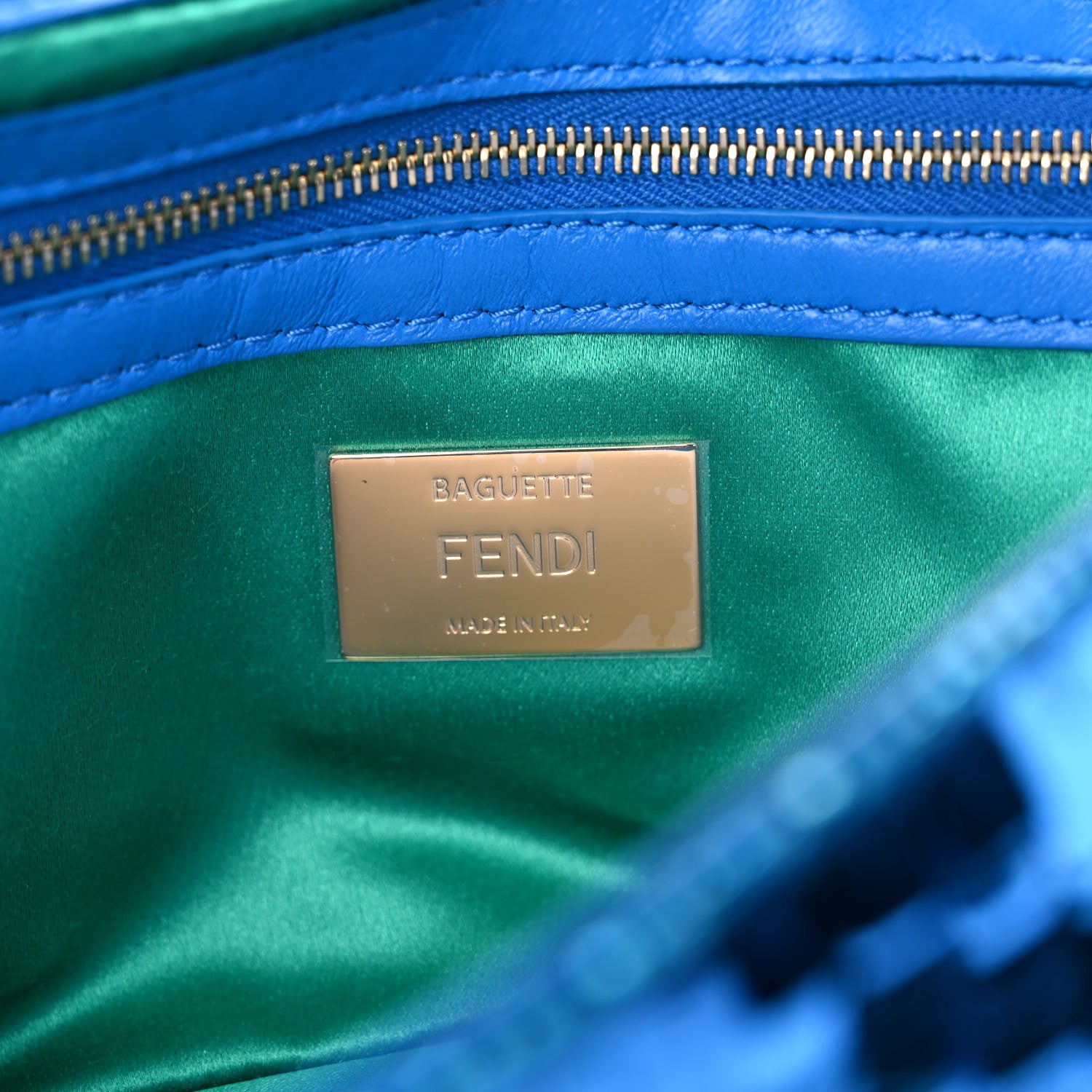 Fendi Sequin Paillettes Shiny Nappa Sex and the City Baguette Blue Blue Royal 5 of 7