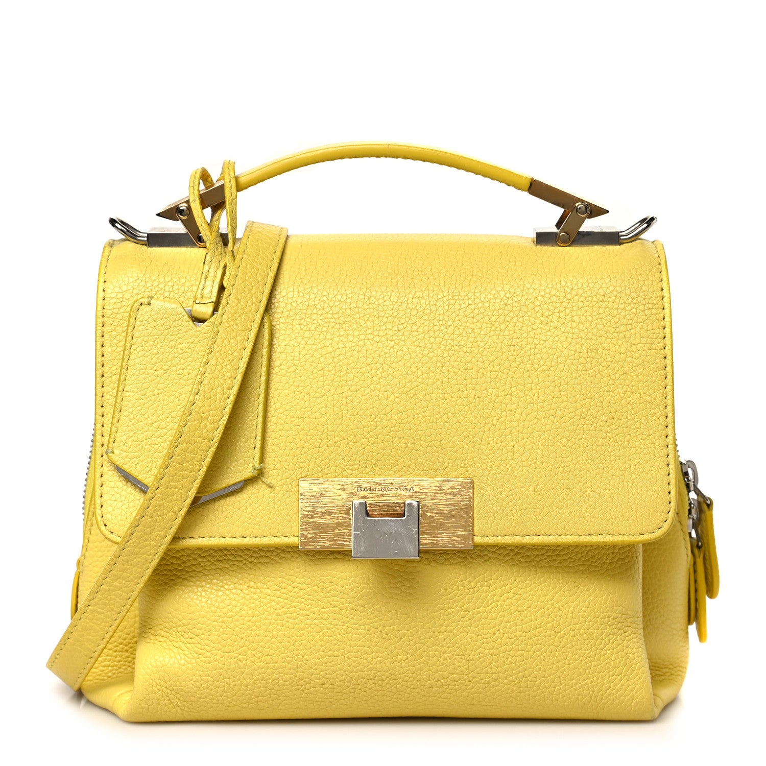 Balenciaga Grained Calfskin Le Dix Mini Soft Cartable Jaune Tournesol 1 of 12