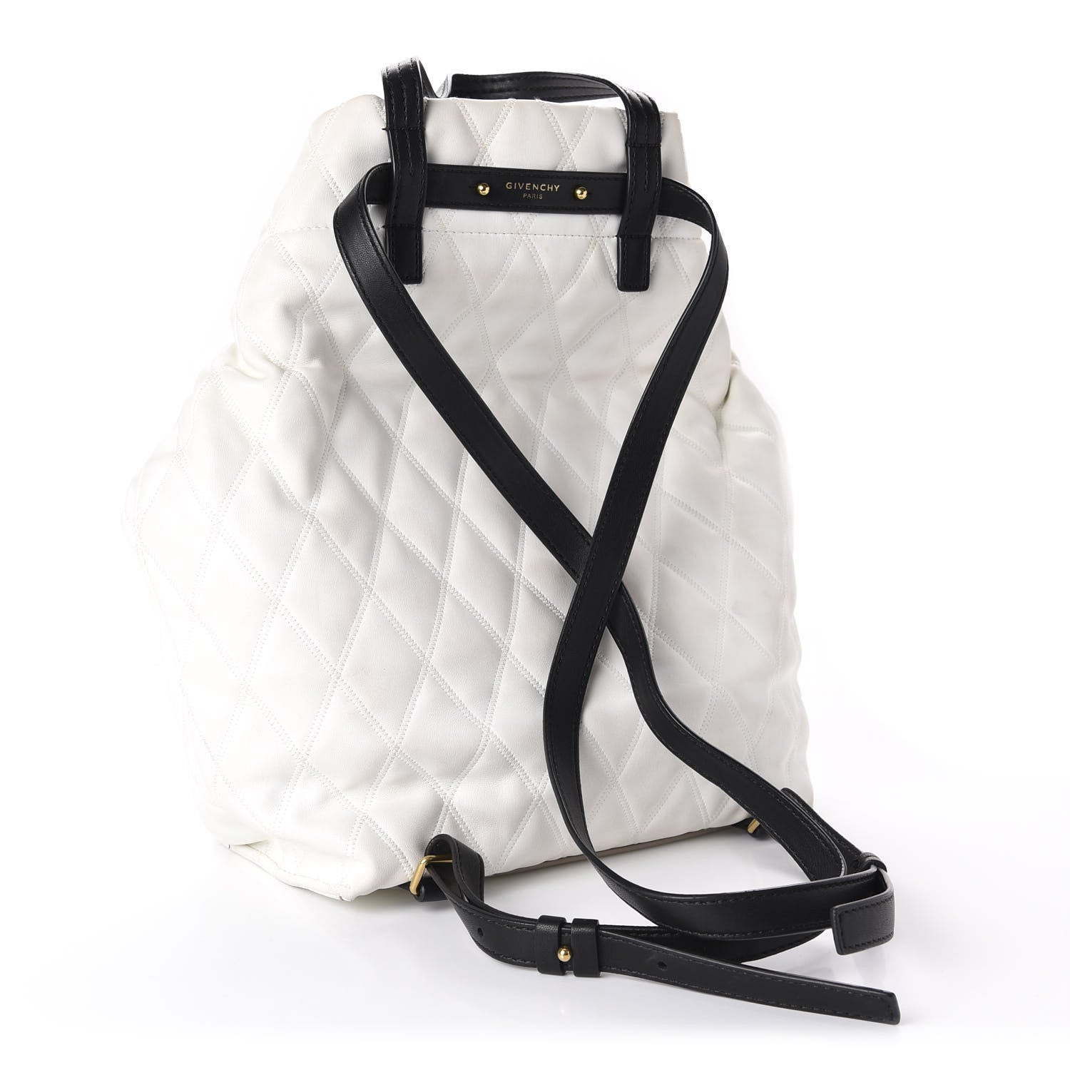 Givenchy Rubberized Canvas Quilted Duo Backpack White 2 of 11