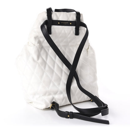 Givenchy Rubberized Canvas Quilted Duo Backpack White 2 of 11
