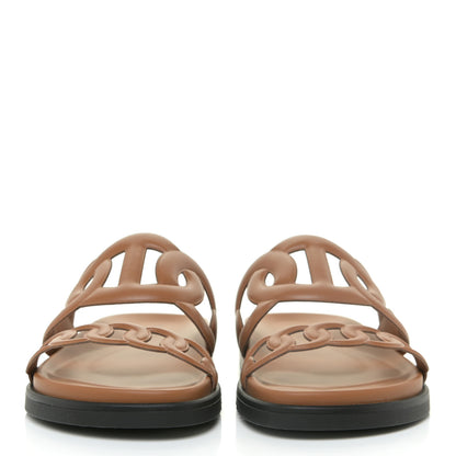 Hermes Nappa Extra Sandals 37 Naturel 2 of 10