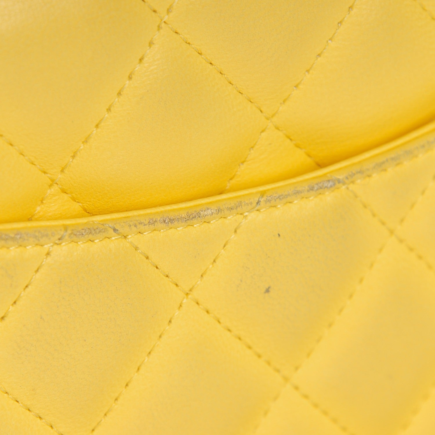 Chanel Lambskin Quilted Wallet on Chain WOC Yellow 9 of 9