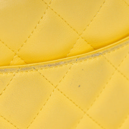 Chanel Lambskin Quilted Wallet on Chain WOC Yellow 9 of 9