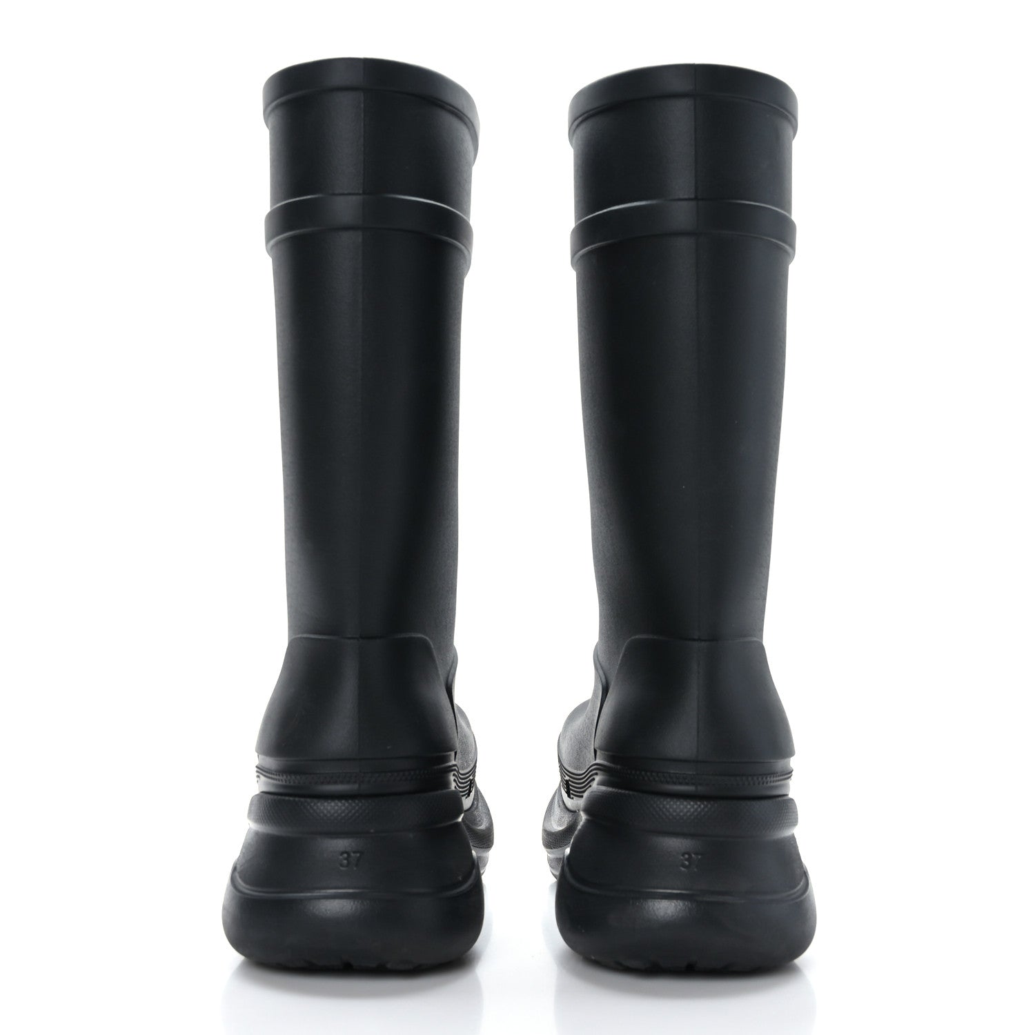 Balenciaga X CROCS Rubber Womens Rain Boots 37 Black 5 of 8