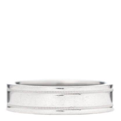 Tiffany Platinum 6mm Essential Double Milgrain Band Ring 66 11.5 3 of 4