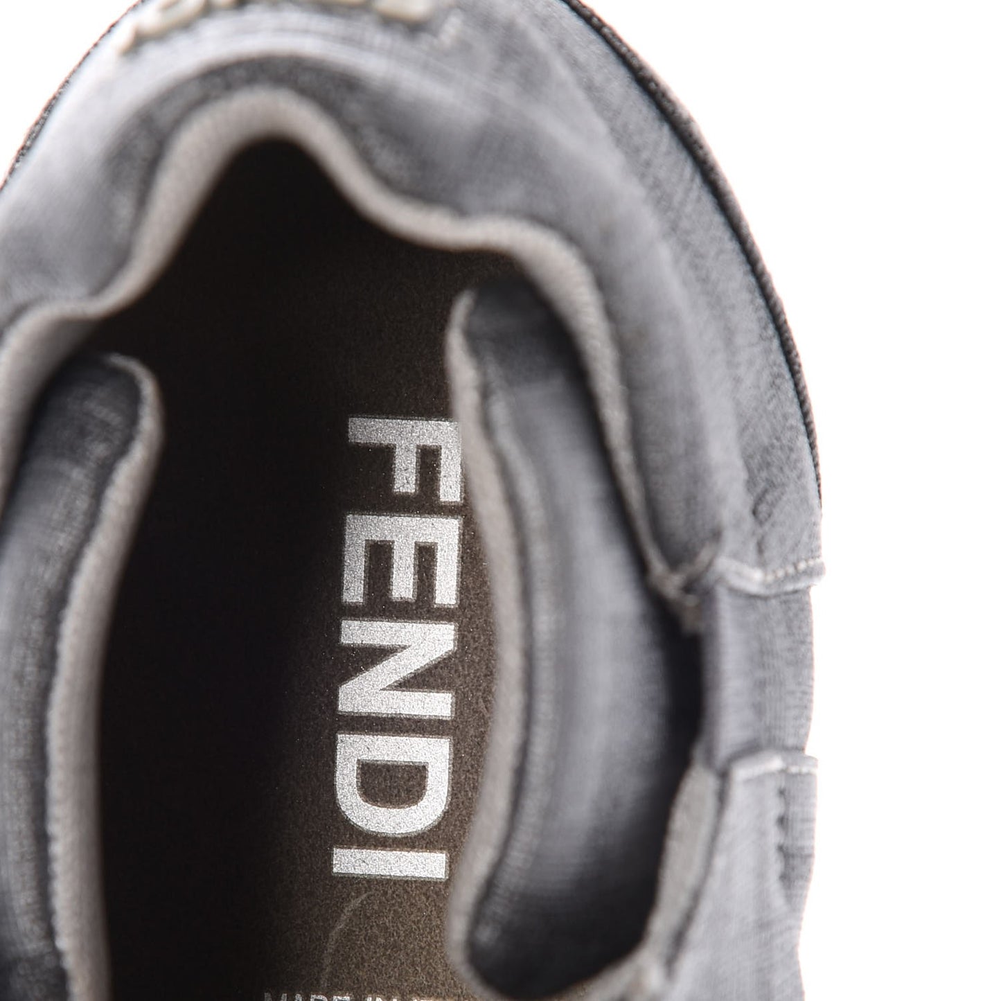 Coated Canvas FF Mens Low Top Sneakers 7 Grey