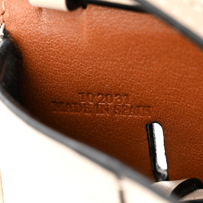 Loewe Buffed Calfskin Logo Embossed Small Heel Pouch Light Oat Tan 7 of 12