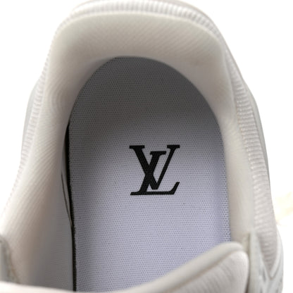 Louis Vuitton Calfskin Womens LV Trainer Sneakers 37.5 White 8 of 9