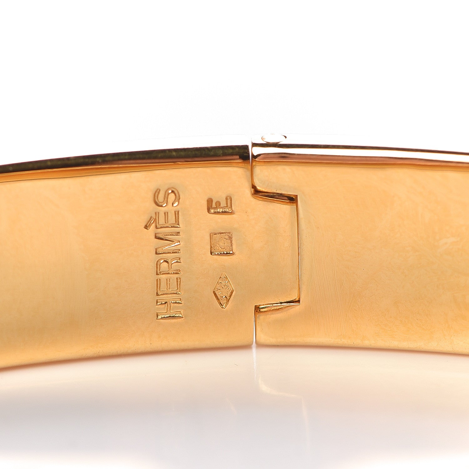 Hermes Enamel Narrow Clic Clac H Bracelet GM Craie 4 of 4