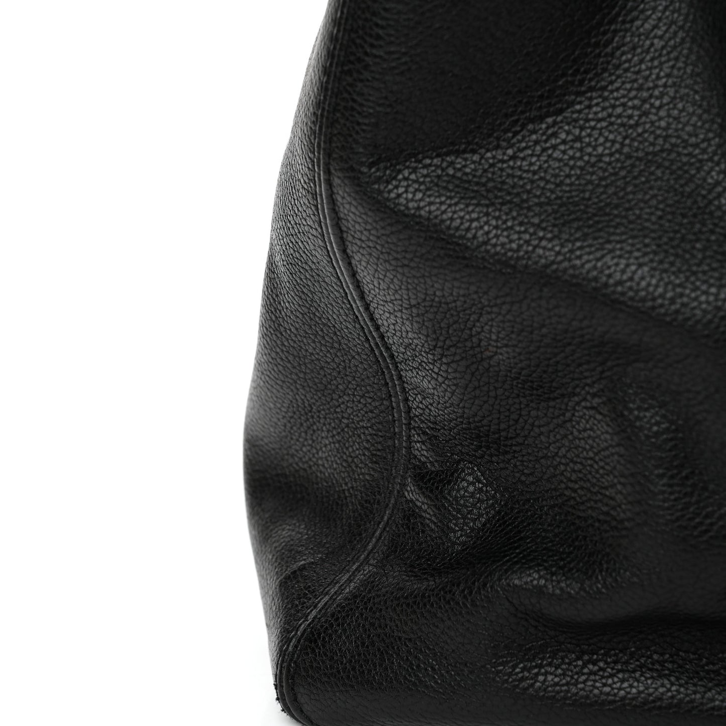 Calfskin Cerf Executive Shopper Tote Black
