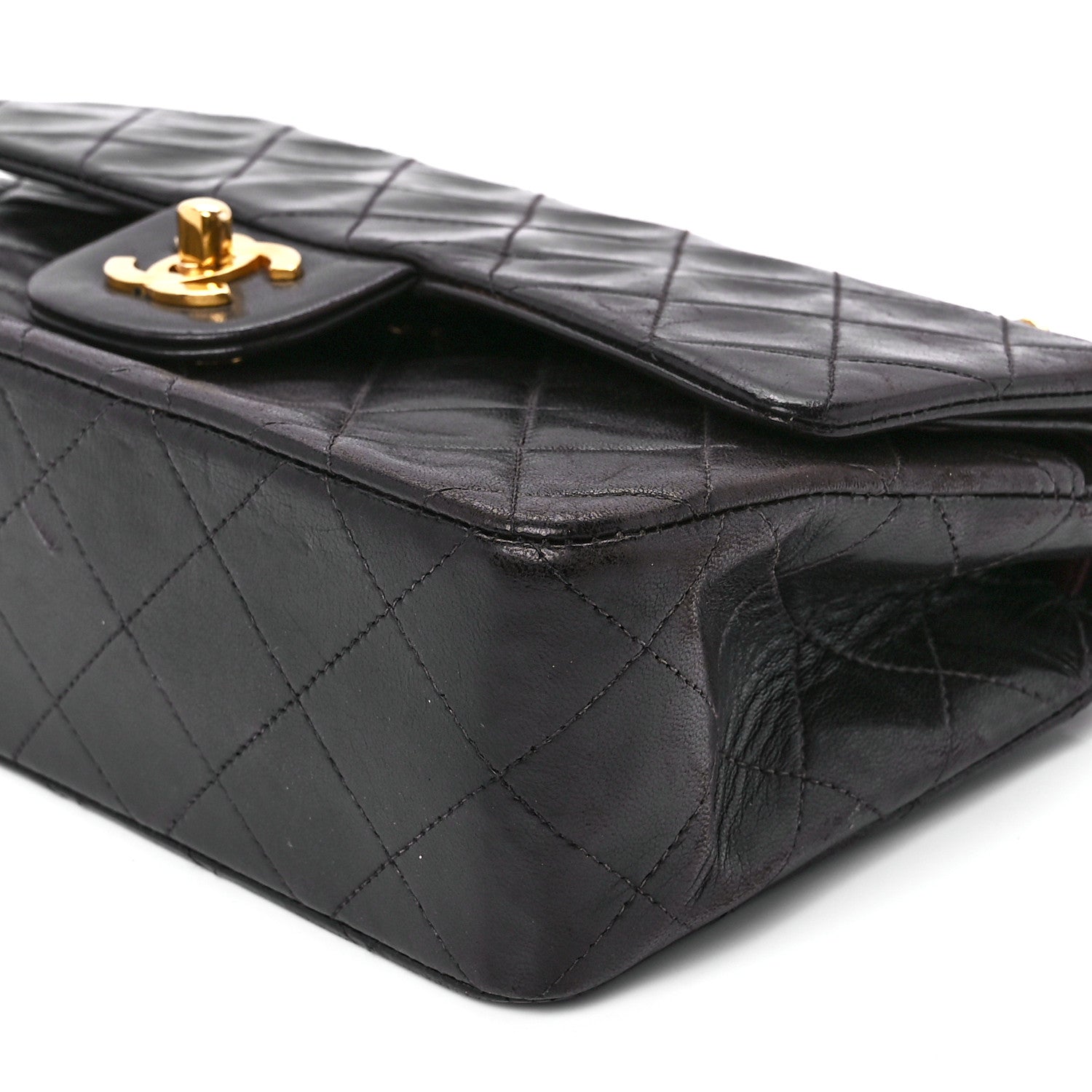 Chanel Lambskin Quilted Small Double Flap Black 12 of 13
