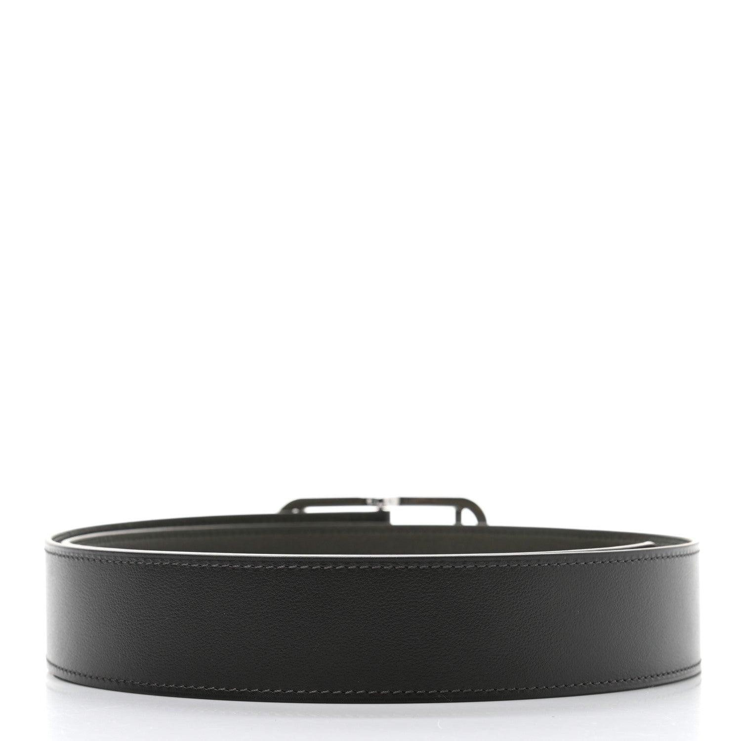 Hermes Box Togo 32mm Quentin Belt 95 Black Chocolate 2 of 7
