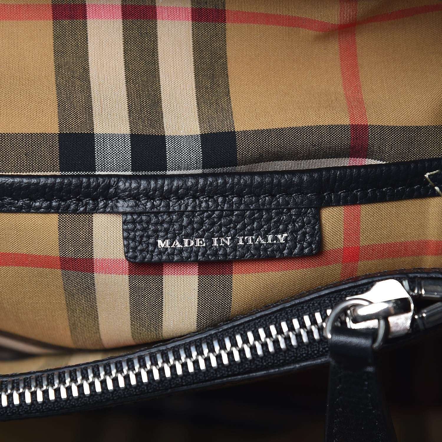 Burberry Derby Calfskin Medium Banner Tote Black 8 of 9