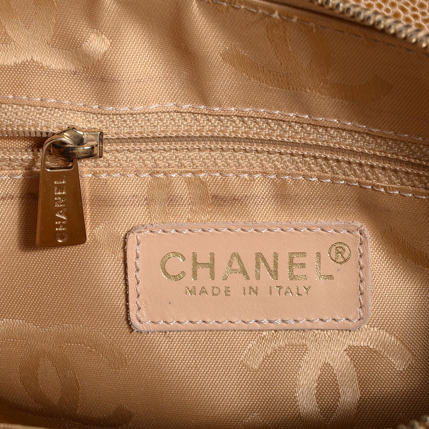 Chanel Caviar CC Shoulder Bag Beige 6 of 7