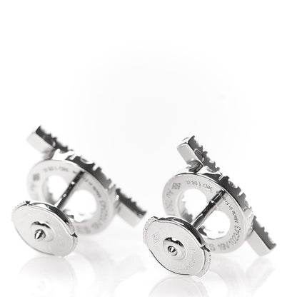 Hermes 18K White Gold Diamond Finesse Earrings 4 of 5