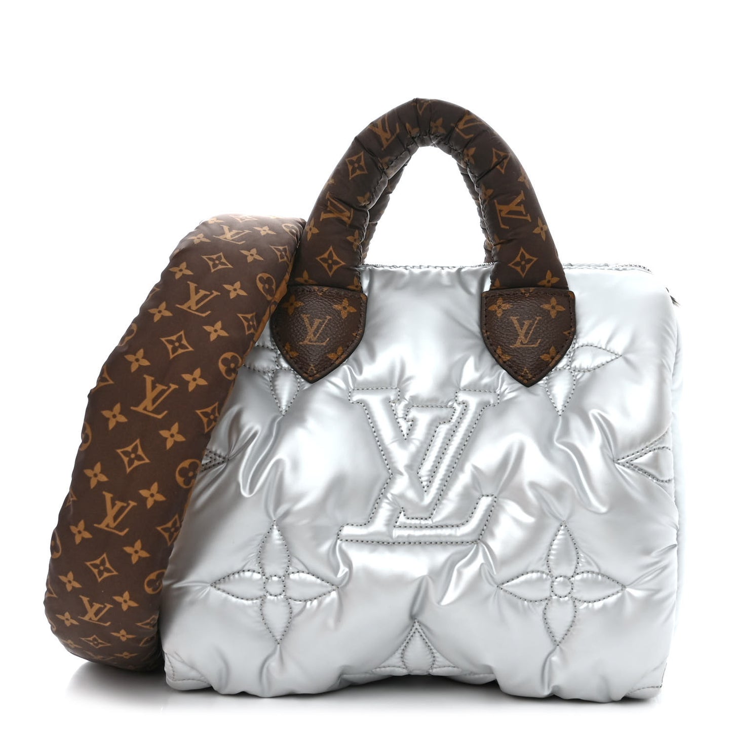 Econyl Mini Monogram Pillow Speedy Bandouliere 25 Silver