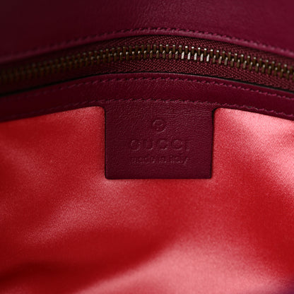 Gucci Velvet Matelasse Embroidered Small GG Marmont Shoulder Bag Fuchsia Violet Cyclamen 6 of 10